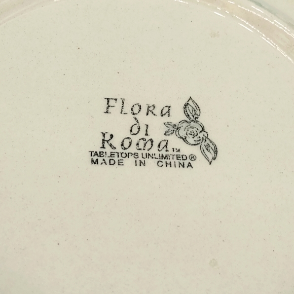 Tabletops Unlimited Flora di Roma Rosa Roses Pasta Vegetable Serving Bowl Vtg - Picture 9 of 12